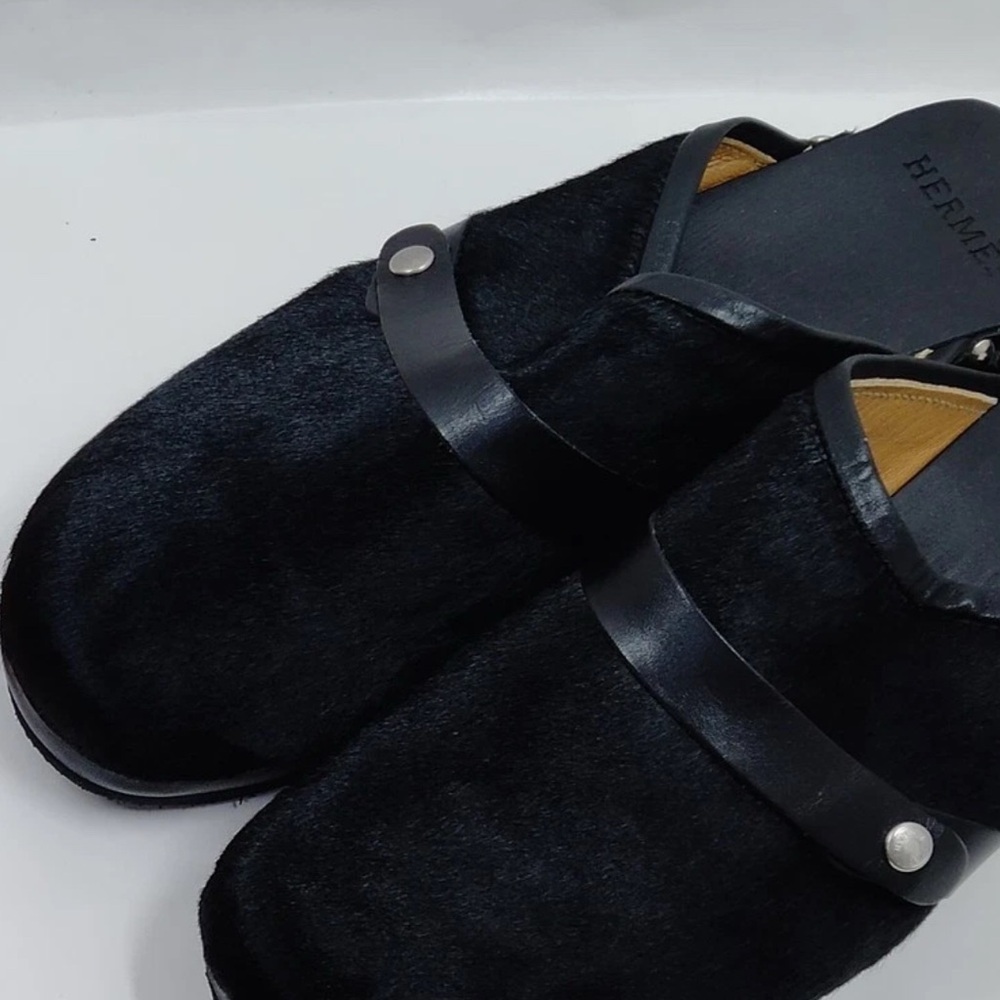 Hermès clog Black Slip-On Shoes